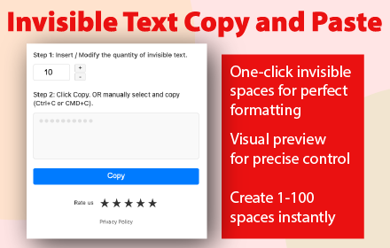 Invisible Text Copy Paste